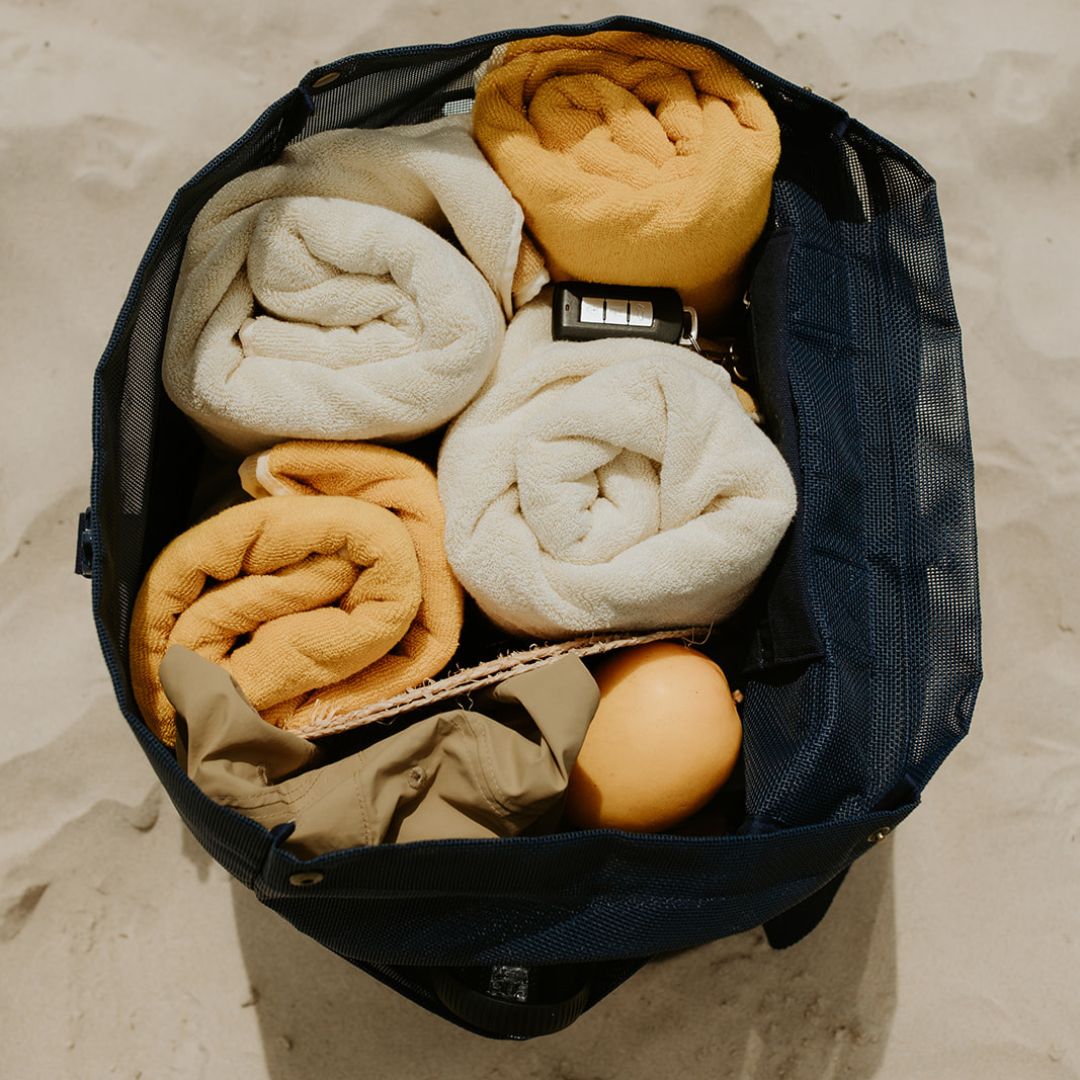 authentic kids beach towel backpack Buy Large Neutral Mesh Beach Bag Online | Beach Hauler™ - Backpack